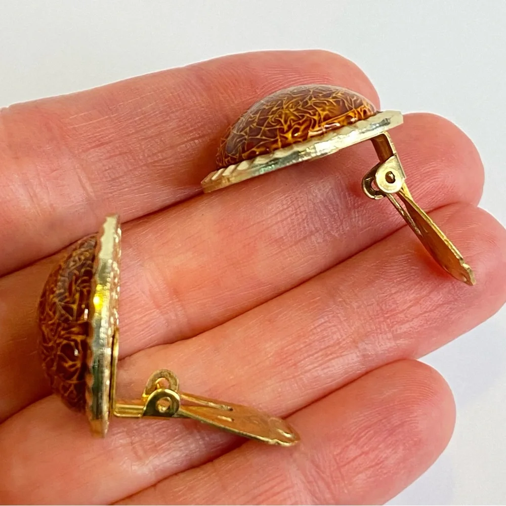 Vintage Monet Trifari Hong‎ Kong Clip On Earrings Lot of Three